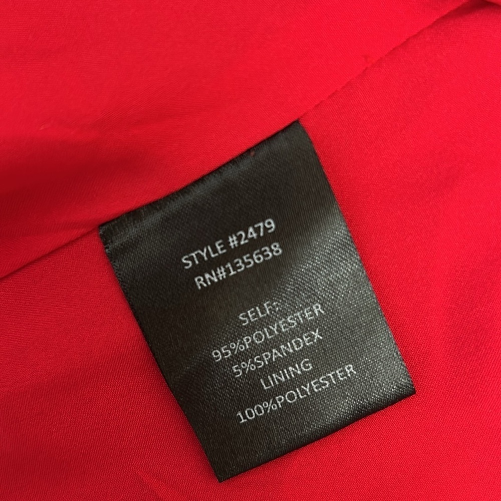 HUTCH Arla Red Satin Ruched Puff Sleeve Sweetheart Blouse Top size 4 - Picture 5 of 10